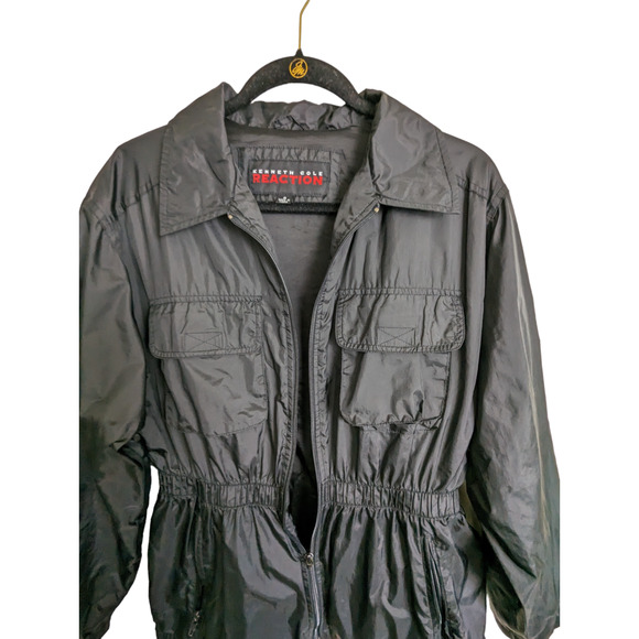 Kenneth Cole Reaction Womens Small Black Windbreaker Nylon Full Zip Lightweight - Picture 11 of 16